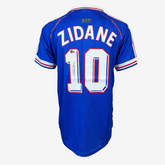 Zinedine Zidane Gesigneerd Frankrijk Voetbalshirt - Thuiswedstrijd WK-finale 1998